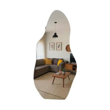Imagem de Espelho Decorativo Orgânico Moderno 80x35 Sofisticado Lapidado Brinova