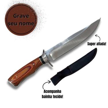 Imagem de Faca Personalizada Para Pesca Caça E Churrasco Com Bainha