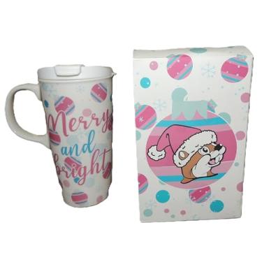 Imagem de Buc-ee's Caneca de chá de café de cerâmica de 500 ml - Presente de Natal - Castor - Quente frio - Copo de viagem - Caixa incluída - Copo