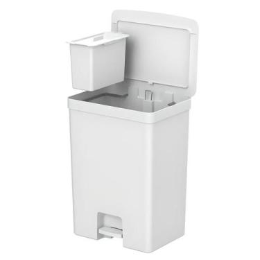 Imagem de Lixeira de Pedal Trium 46 + Cesto 4L Branco LX4450BCF - Ou