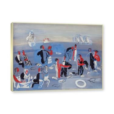 Imagem de Moldura de champanhe. Impressões Raoul Dufy, (recepção de água), pôster de viagem vintage, arte impressionista, imagem de arte de parede em tela para decoração de casa. 30 x 40 cm-11,8 x 15,7 pol