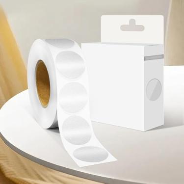 Imagem de Adesivo redondo de 2,5 cm com código de cores, 1000 adesivos de rolo de pontos, etiquetas de círculo prateado para escritório e casa