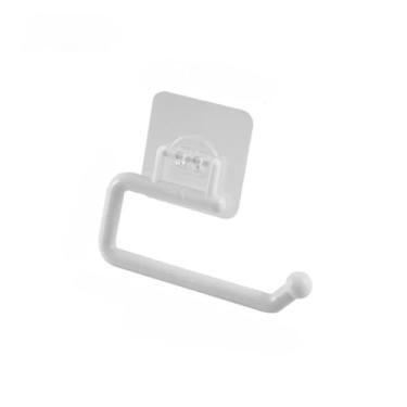 Imagem de Suporte de toalha de rolo de papel de cozinha, suporte de pendurar para armário, prateleira organizadora de banheiro, suporte de papel higiênico (pequeno)