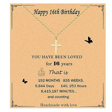 Imagem de Colar de cruz para mulheres, presente de aniversário, colar cristão para amigas, irmãs, presentes religiosos, One Size, Aço inoxidável, Sem Pedra Preciosa