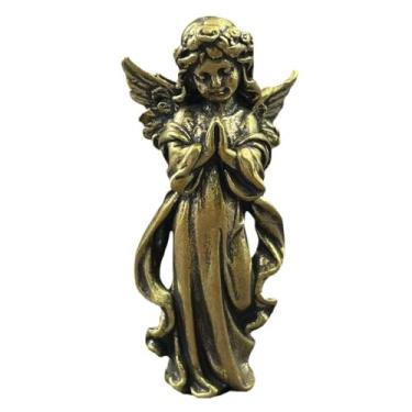 Imagem de Estatuetas de anjo lindo ornamento de anjo requintado anjo cupido miniatura estatuetas engraçadas latão anjo cupido estátua (48 x 25 mm)