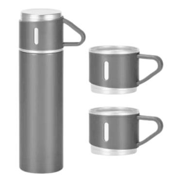 Imagem de 2X Garrafa Térmica Vacum 500Ml Com Kit 3 Xícara Café Xtuned