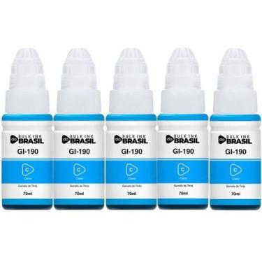Imagem de Kit 5 Tintas Para G3110, G3111, G4100 G2100 G2110 Gi-190 - Bulk Ink Do