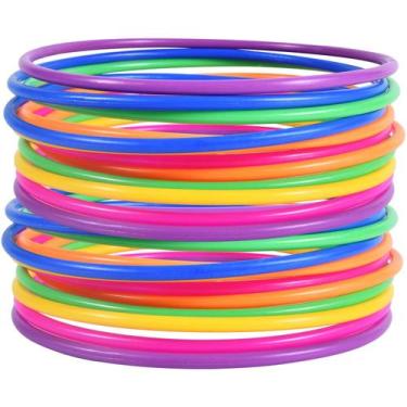 Imagem de Jogo OBTANIM Ring Toss, 12 peças de plástico, 12 cm, cores aleatórias