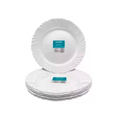 Imagem de Jogo de Pratos Raso Duralex Opaline Pétala 25,5 cm 24 Peças - Nadir