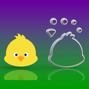 Imagem de Cortador Fazendinha Pintinho Modular Mod 2 Tamanho 6Cm