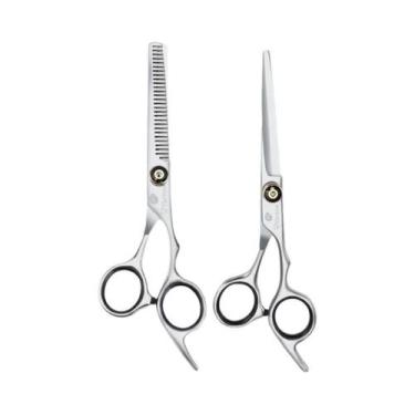 Imagem de Tesoura De Cabelo Brainbow De 6' Com Lâminas Planas Para Corte E Desba