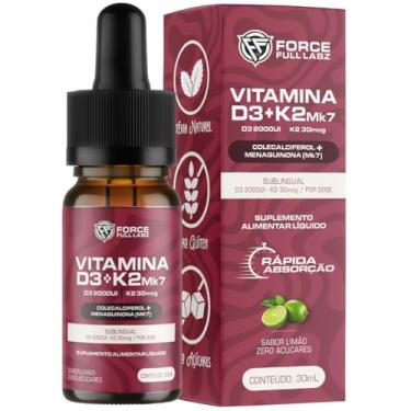 Imagem de Vitamina D3+K2 Mk7 D3 2000UI Force Full Labz 30ml