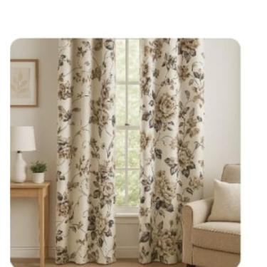 Imagem de Cortina Estampada Floral Sala ,quarto 2,10mx1,70m - Maria Flor Enxovai