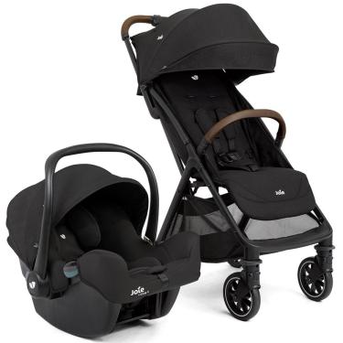 Imagem de Carrinho de Bebê Joie Pact Pro Preto com Bebê Conforto i-Snug 2 Travel System Portátil 0 a 22 Kg
