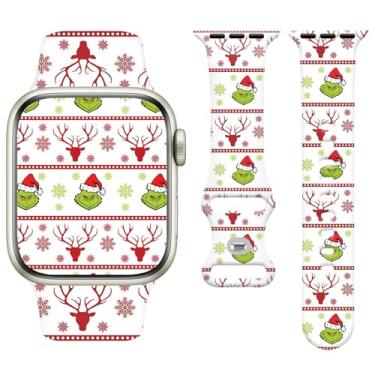 Imagem de Watbro Pulseira de relógio Holidays compatível com Apple Watch séries 38 mm, 40 mm, 41 mm, 42 mm, 44 mm, 45 mm, 46 mm e 49 mm, para Apple Watch séries 11, 10, 9, 8, 7, 6, 5, 4, 3, 2, 24 SE, Ultra