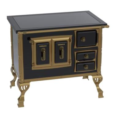 Imagem de Fogão a Lenha N 1 Colonial Premium Preto Saida Esquerda