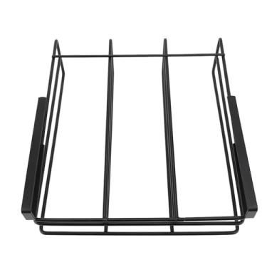 Imagem de Atyhao Cremalheira da Placa de Corte do Aço Carbono, Sob o Organizador do Armazenamento da Prateleira do Armário para Tampas do Potenciômetro da Cozinha Aço Carbono Grosso Nenhuma