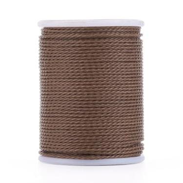 Imagem de 12,02 jardas (11 m)/rolo 1 mm fio de poliéster encerado Taiwan fio encerado corda corda para pulseiras trançadas faça você mesmo, colar de joias, artesanato de costura de macramê, café