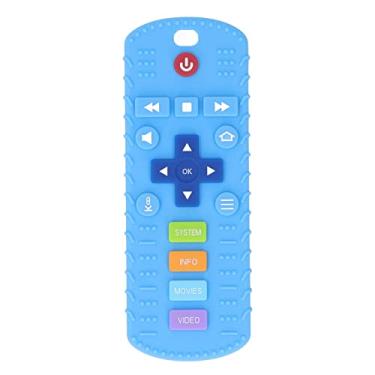 Imagem de TOPINCN Brinquedos de Dentição para Bebês, Brinquedos de Dentição de Silicone de Qualidade Alimentar para Bebês, Brinquedos de Dentição Em Forma de Controle Remoto de TV Brinquedo de Banho (Azul celeste)
