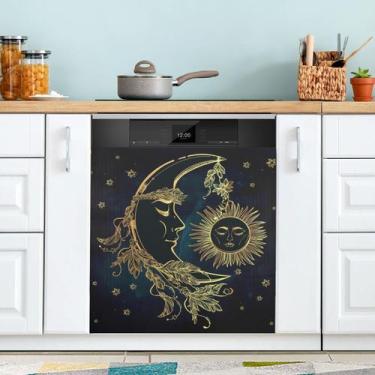 Imagem de Tampa magnética para máquina de lavar louça JIPONI Ethnic Moon Sun Sta