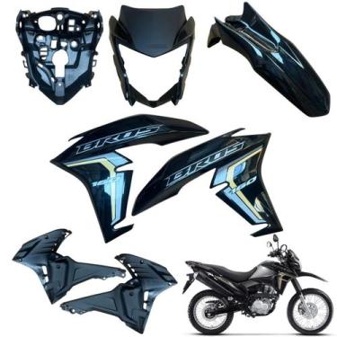 Imagem de Carenagem Nxr Bros 160 Modelo 2022 2024 Asa do Tanque Par de Complemen
