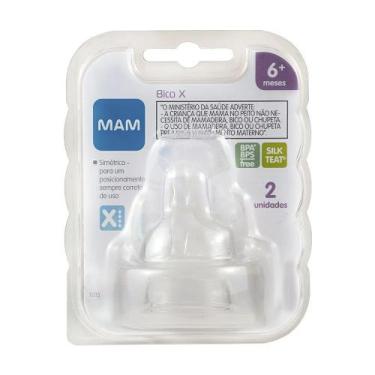 Imagem de 2un Bicos Mamadeira Nº X Mam 6+ meses Ortodôntico Fluxo Extra Rápido, 