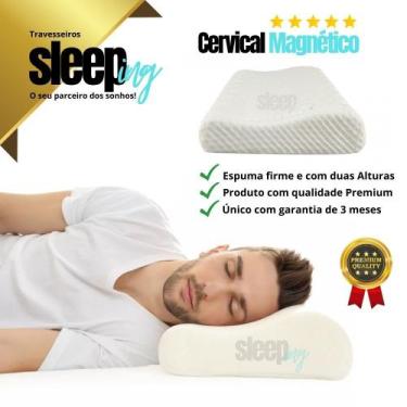 Imagem de 2 Travesseiro Cervical Pillow Magnetico Ortopedico Original - SHOX