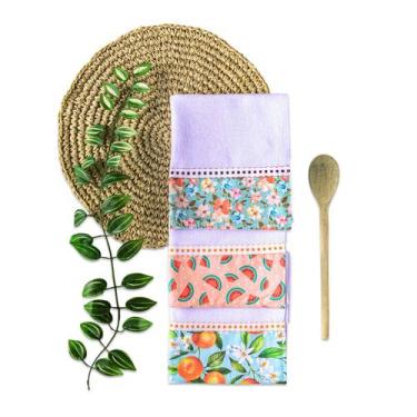 Imagem de Pano De Prato Atacado Barra Premium Kit Com 5 Peças - Pano a Pano