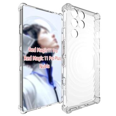 Imagem de Zeking Capa para ZTE Nubia RedMagic 11 Pro, Cantos Reforçados Transparentes Cristalinos TPU Absorção de Choque Capa Flexível para ZTE Nubia RedMagic 11 Pro (Transparente)