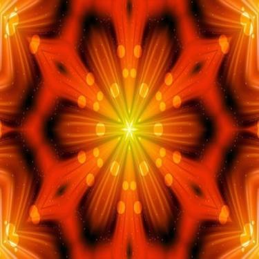 Imagem de Quadro Decorativo Abstrato Colorido com Estampa Brilhante e Simétrica para Decoração Moderna 30x30cm