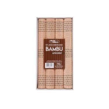 Imagem de Kit Jogo Americano Bambu JolitexBege