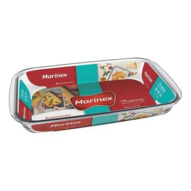 Imagem de 2X Travessa De Vidro Marinex Retangular Média 2,2 Litros Nad