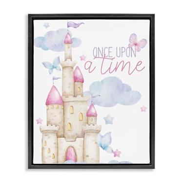 Imagem de Stupell Industries Once Upon A Time Castle Gold Framed Floater Canvas Wall Art, design por Kim Allen, 30 x 25