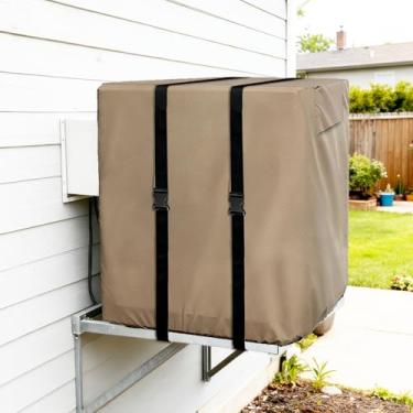 Imagem de Tampa do refrigerador evaporativo de calado lateral, capa de resfriamento de pântano 600D resistente com proteção contra chuva e neve, equipada com 2 tiras de baioneta, para capas à prova de