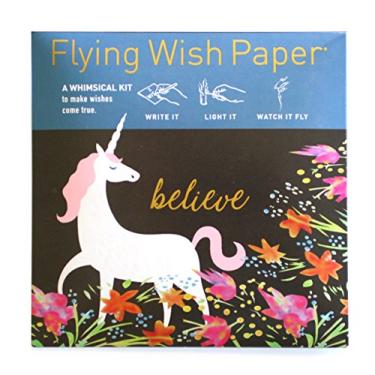 Imagem de Papel Flying Wish – escreva, acenda e veja ele voar – UNICORN – 12,7 cm x 12,7 cm – Mini kits