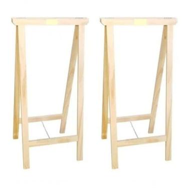 Imagem de Cavalete 100cm Suporte De Balcão Mesa Natural 100cm