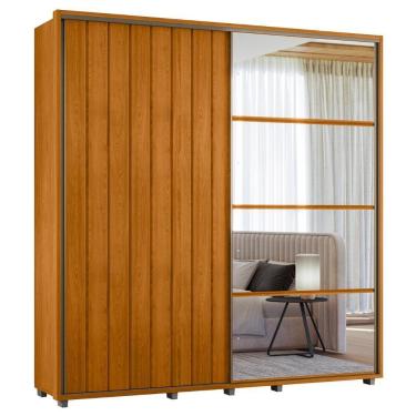 Imagem de Guarda Roupa Casal 230cm Com Espelho Verbena Cinamomo Z10 - Mpozenato