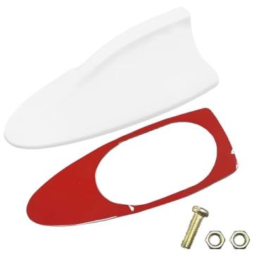 Imagem de Tuxihapp Capa de antena de barbatana de tubarão de carro - Decoração aérea de teto de sinal de substituição de capa de antena de montagem no teto do carro - Capas em forma de barbatana de tubarão de