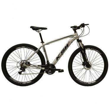 Imagem de Bicicleta Aro 29 Ksw Xlt Alumínio 24v Câmbios Shimano Garfo Com Trava No Ombro - Prata Tam.21