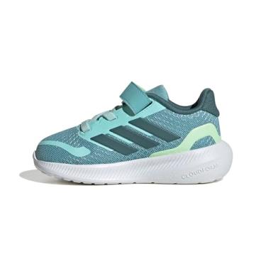 Imagem de adidas Tênis infantil Run Falcon 5, tonelada menta/azul-petróleo/semi verde faísca, 17