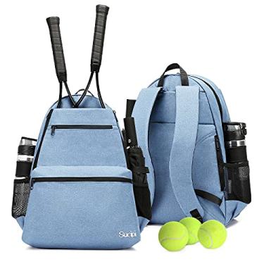 Imagem de Mochila de tênis profissional Sucipi para homens e mulheres com compartimento ventilado para sapatos, comporta 2 raquetes de tênis, raquetes de pickleball