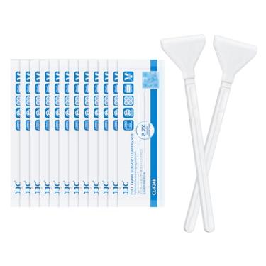Imagem de 12 peças 24 mm sensor de quadro completo microfibra pano limpeza cotonete bastão de limpeza para câmera digital reflexa e sem espelho CCD CMOS kit de cotonete de sensor de câmera descartável