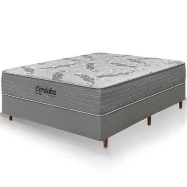 Imagem de Cama Box Casal Colchão Córdoba Molas Ensacadas Duo Face 138x188x70cm M