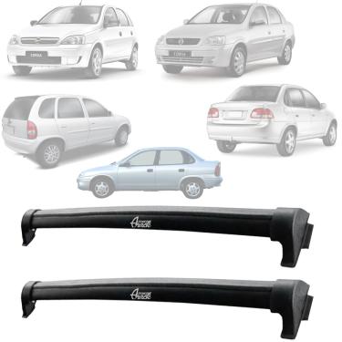 Imagem de Automotive Rack Teto Aluminio GM Corsa Hatch Sdn Friso PRETO