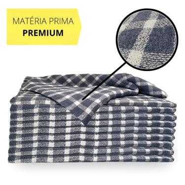 Imagem de Panos de Chão Xadrez Grande Para limpeza Faxina 10 Unidades