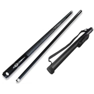 Imagem de HYUIO Tacos de bilhar profissionais, tacos de carbono de 147 cm, acessórios de vara de sinuca de bilhar duráveis, acessórios de bilhar, taco de sinuca preto para esportes de mesa de bilhar B 10 mm