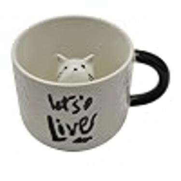 Imagem de Xícara Gato Porcelana 220ml Presente Criativo