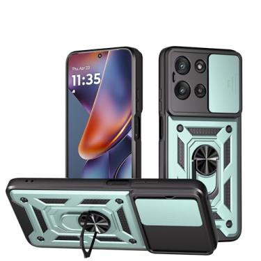 Imagem de WVOZWWO Capa para Xiaomi Redmi Note 13 4G com protetor de tela, capa protetora com suporte, capa de telefone militar para Xiaomi Redmi Note 13 4G (verde, 15C 4G)