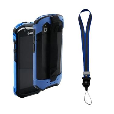 Imagem de Capa protetora para Zebra TC51 TC52 TC56 TC57 TC510K com alça de mão e alça de pescoço – capa de bota robusta compatível com scanners de código de barras portáteis Zebra (azul)