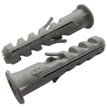 Imagem de Bucha 7Mm Nylon Com Anel 500Pçs - Casa Do Bricoleiro